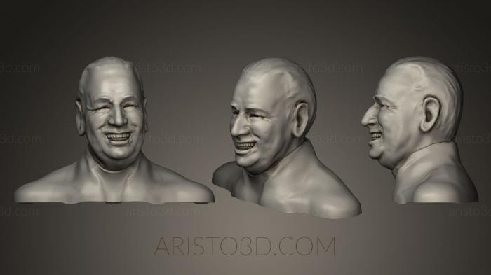 Busts and bas-reliefs of famous people (BUSTC_0321) 3D model for CNC machine